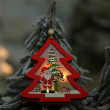 Load image into Gallery viewer, LED light Christmas Tree Star car Wooden